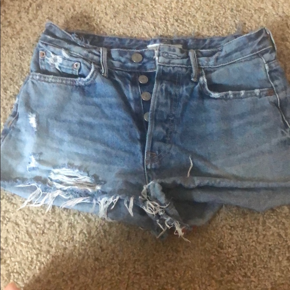 High waisted jean shorts!